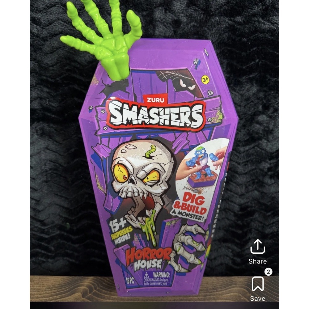 ZURU Smashers Horror House Halloween 15+ Surprises Dig Build Monster Toy NEW